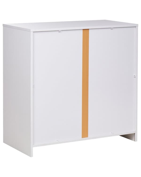 Kaappi valkoinen vaaleanharmaa 80 x 40 cm lastulevy metallikahvat lukittava 2 hyllyä 2 ovea moderni