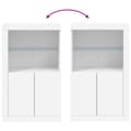 Miniatyrbilde 10 av 11: vidaXL Sideskap med LED-lys hvit konstruert tre