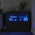 Miniatyrbillede 1 af 11: vidaXL skabe 2 stk. med LED-lys konstrueret træ sort