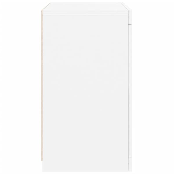 vidaXL Sideskap med LED 2 stk hvit konstruert tre