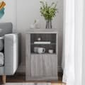 Miniatyrbilde 4 av 11: vidaXL Sideskap med LED-lys grå sonoma konstruert tre