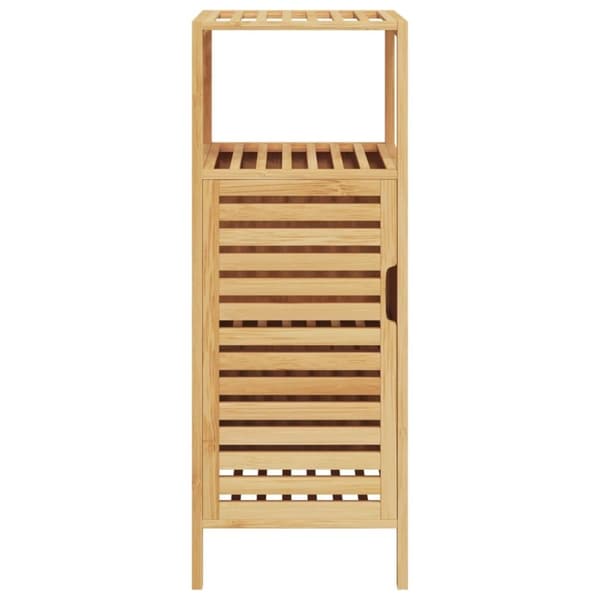 vidaXL Baderomsskap med hylle 36x33x87 cm bambus