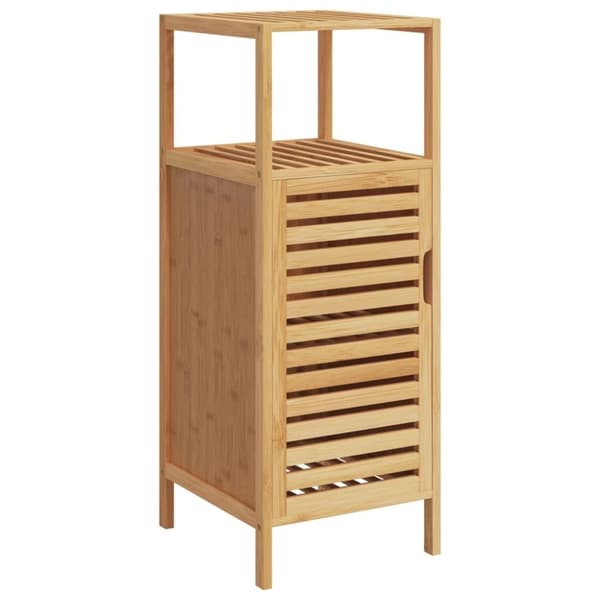 vidaXL Baderomsskap med hylle 36x33x87 cm bambus