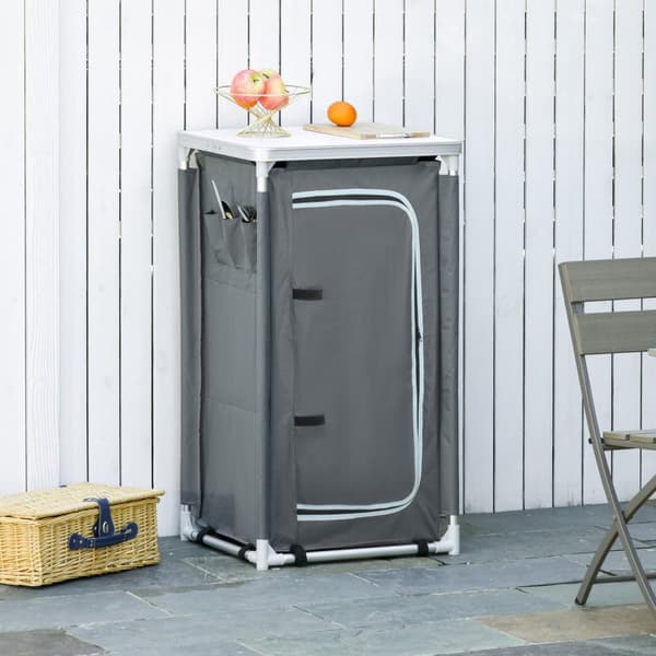 Nancy's Ahme Lake Campingskab - Grijs - Aluminium, Oxford Stof - 23,62 cm x 19,68 cm x 41,14 cm