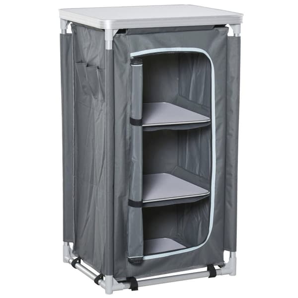 Nancy's Ahme Lake Campingskab - Grijs - Aluminium, Oxford Stof - 23,62 cm x 19,68 cm x 41,14 cm