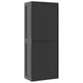 Miniatyrbilde 6 av 11: vidaXL Oppbevaringsskap for hage svart 65x37x165 cm PP