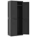 Miniatyrbilde 9 av 11: vidaXL Oppbevaringsskap for hage svart 65x37x165 cm PP