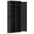 Miniatyrbilde 10 av 11: vidaXL Oppbevaringsskap for hage svart 65x37x165 cm PP