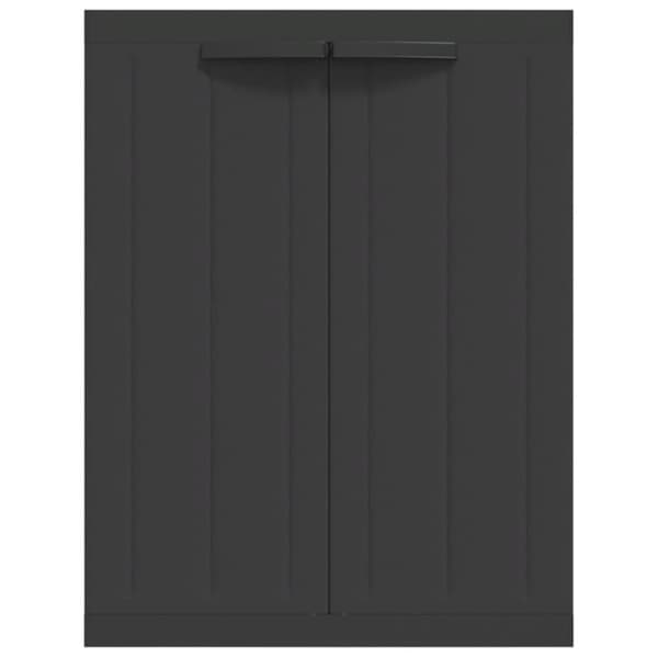vidaXL Oppbevaringsskap for hage svart 65x37x85 cm PP