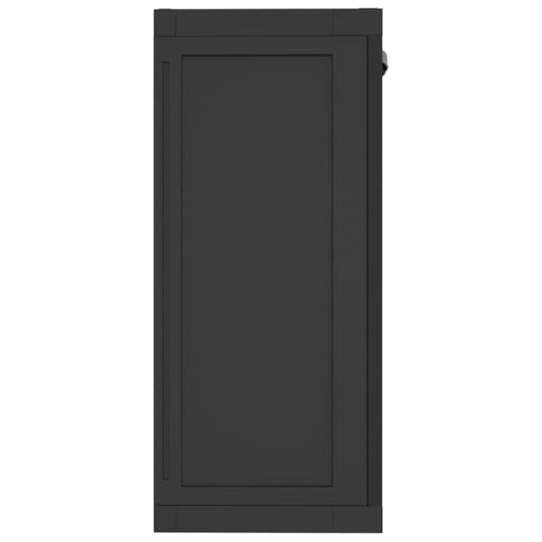 vidaXL Oppbevaringsskap for hage svart 65x37x85 cm PP