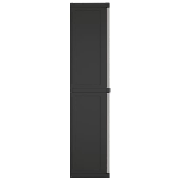 vidaXL Oppbevaringsskap for hage grå og svart 65x37x165 cm PP