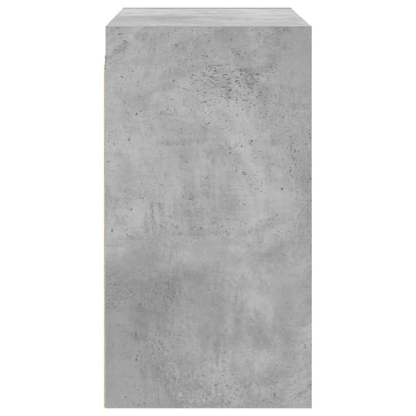 vidaXL Sideskap med glassdører betonggrå 68x37x68,5 cm