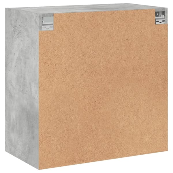 vidaXL Sideskap med glassdører betonggrå 68x37x68,5 cm