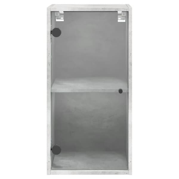 vidaXL skab med glaslåger 35x37x68,5 cm betongrå