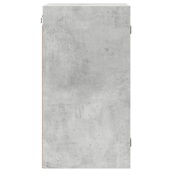 vidaXL Sidoskåp med glasdörrar betonggrå 35x37x68,5 cm