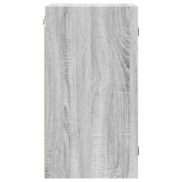 vidaXL skab med glaslåger 35x37x68,5 cm grå sonoma-eg