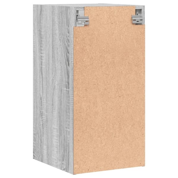 vidaXL skab med glaslåger 35x37x68,5 cm grå sonoma-eg