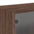 Miniatyrbilde 9 av 11: vidaXL Veggskap med glassdører 2 stk brun eik 68,5x37x35 cm