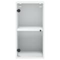 Miniatyrbilde 5 av 11: vidaXL Sideskap med glassdører hvit 35x37x68,5 cm