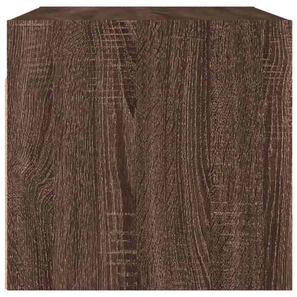 vidaXL vægskabe 2 stk. med glaslåger 68,5x37x35 cm brun egetræ