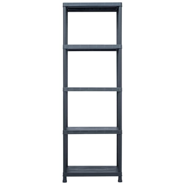 opbevaringsreoler 2 stk. 125 kg 60 x 30 x 180 cm plastik sort