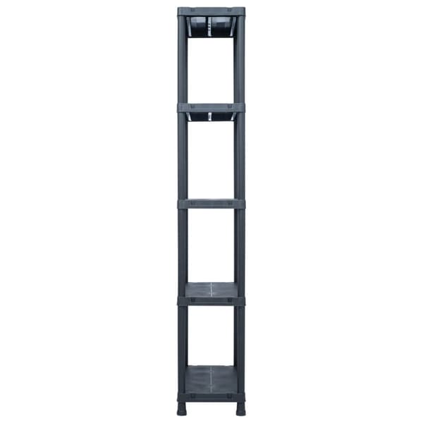 opbevaringsreoler 2 stk. 125 kg 60 x 30 x 180 cm plastik sort