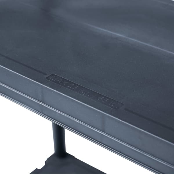 opbevaringsreoler 2 stk. 125 kg 60 x 30 x 180 cm plastik sort