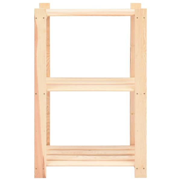 reoler 3 stk. 3 hylder 60x38x90 cm massivt fyrretræ 150 kg