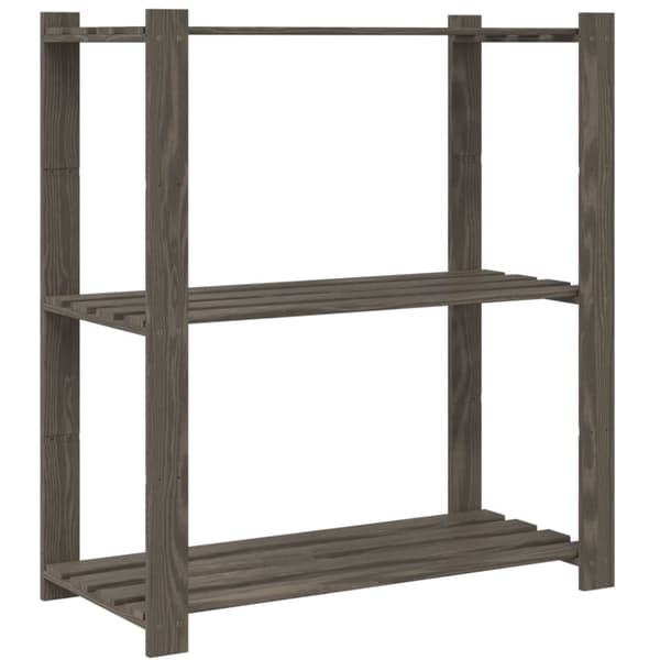 3-kerroksinen Varastohylly 80x38x90 cm täysi mänty