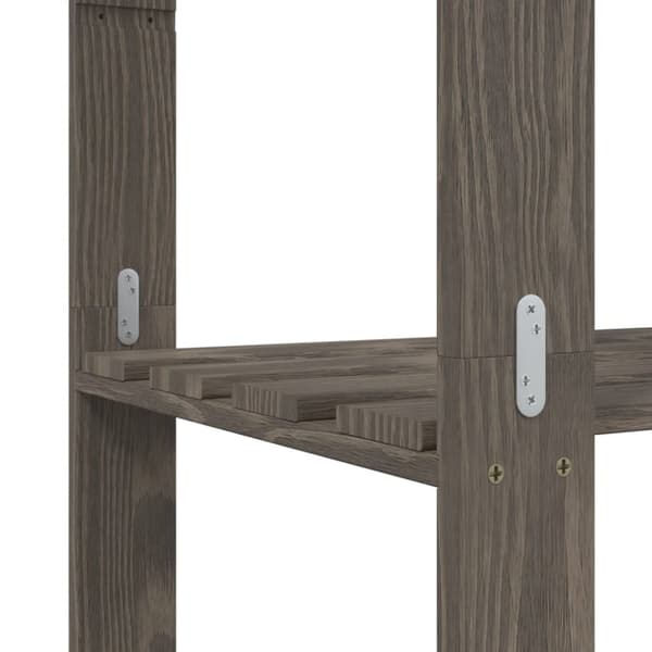 3-kerroksinen Varastohylly 80x38x90 cm täysi mänty