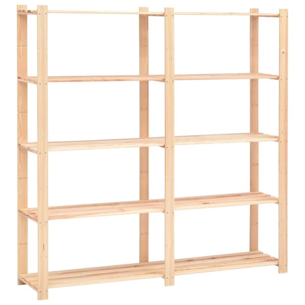 5-kerroksiset varastohyllyt 10 kpl 170x38x170cm täysmänty 500kg