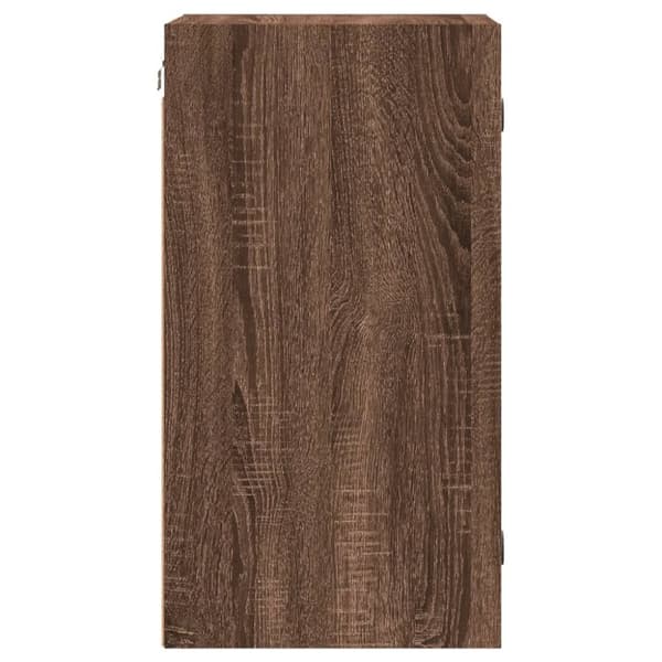 vidaXL Sideskap med glassdører brun eik 35x37x68,5 cm