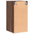 Miniatyrbilde 7 av 11: vidaXL Sideskap med glassdører brun eik 35x37x68,5 cm