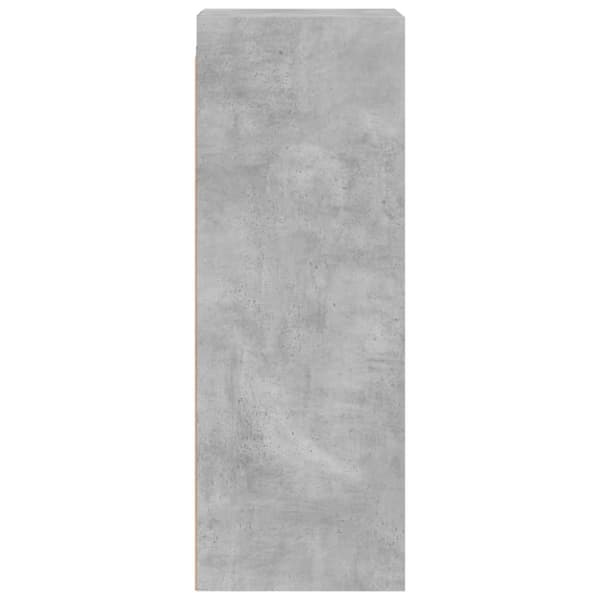 vidaXL Seinäkaappi lasiovilla betoninharmaa 35x37x100 cm