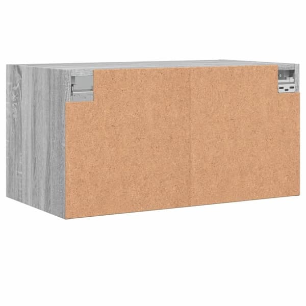 vidaXL vægskabe med glaslåger 2 stk. 68,5x37x35 cm grå sonoma-eg