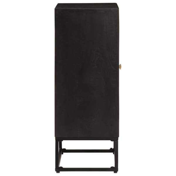 vidaXL skænk 55x30x76 cm massivt mangotræ og jern sort
