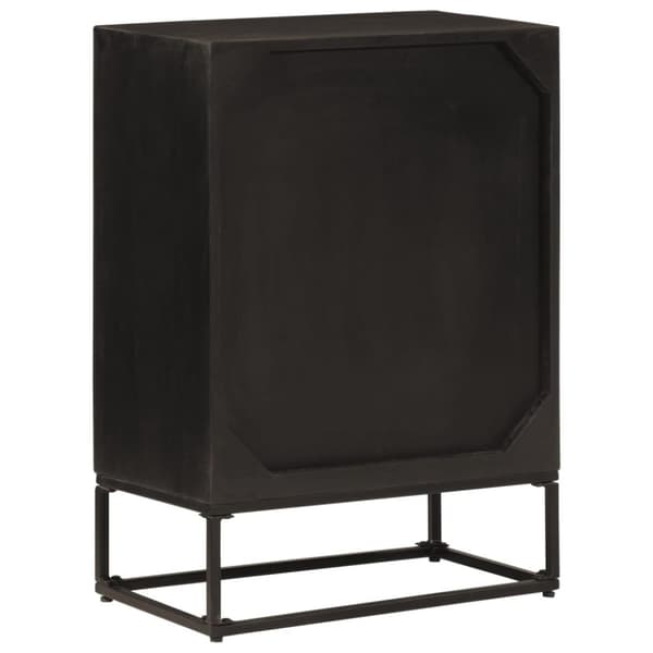 vidaXL skænk 55x30x76 cm massivt mangotræ og jern sort