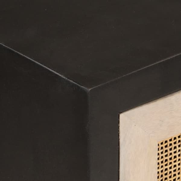 vidaXL skænk 55x30x76 cm massivt mangotræ og jern sort