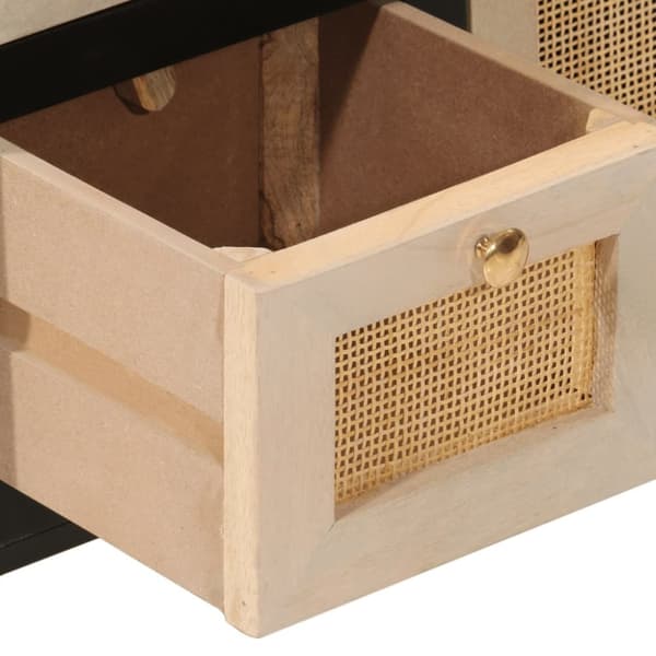 vidaXL skænk 55x30x76 cm massivt mangotræ og jern sort