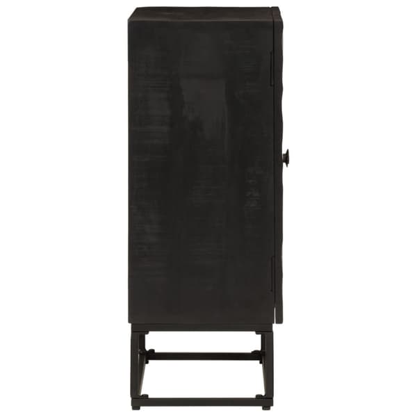 vidaXL Skjenk svart 55x30x76 cm heltre mango og jern