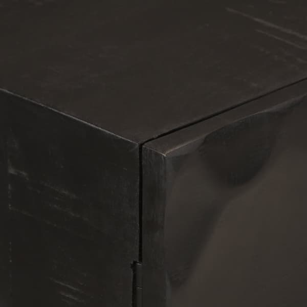 vidaXL Skjenk svart 55x30x76 cm heltre mango og jern