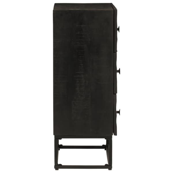 vidaXL Lipasto musta 55x30x76 cm täysi mangopuu ja rauta