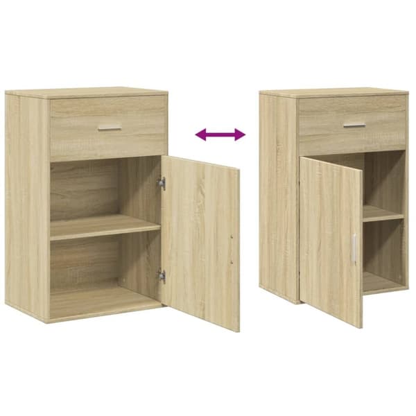 vidaXL Förvaringsskåp sonoma-ek 56,5x39x90 cm konstruerat trä