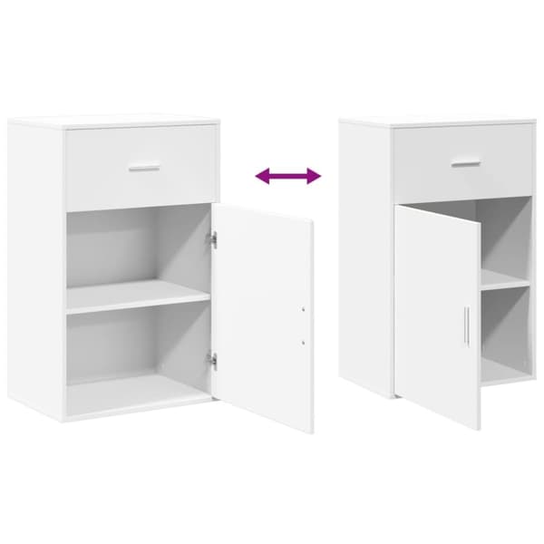 vidaXL opbevaringsskab 56,5x39x90 cm konstrueret træ hvid