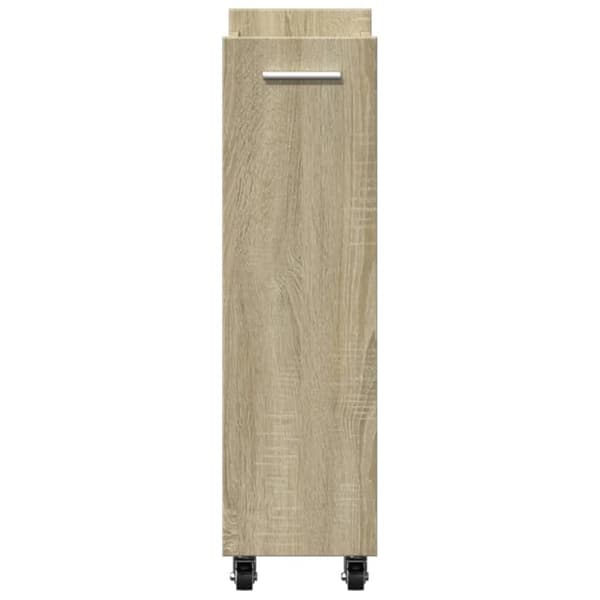 vidaXL skab med hjul 60x22x79 cm konstrueret træ sonoma-eg