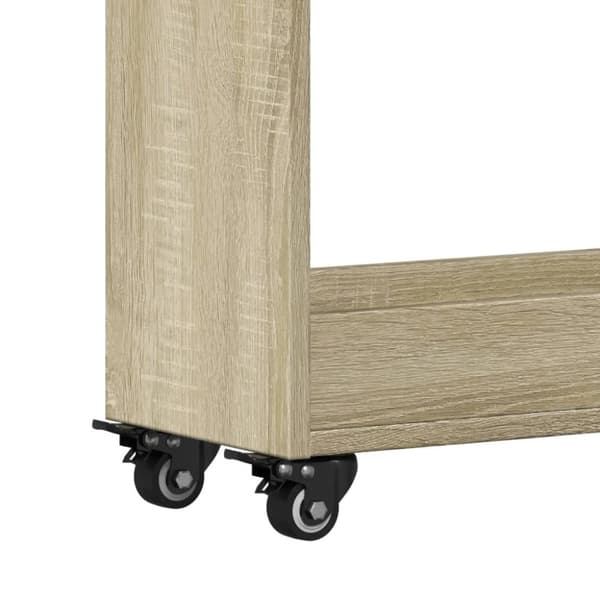 vidaXL skab med hjul 60x22x79 cm konstrueret træ sonoma-eg