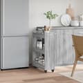 Pikkukuva 2 / 11: vidaXL Kaappi pyörillä harmaa Sonoma 60x22x79 cm tekninen puu