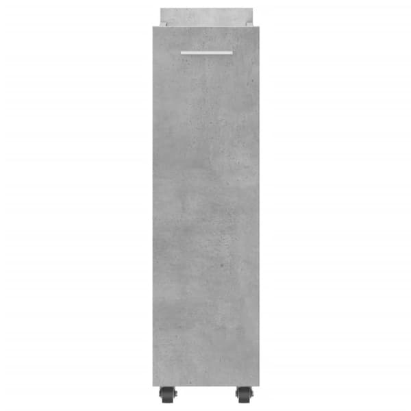 vidaXL skab med hjul 60x22x79 cm konstrueret træ betongrå
