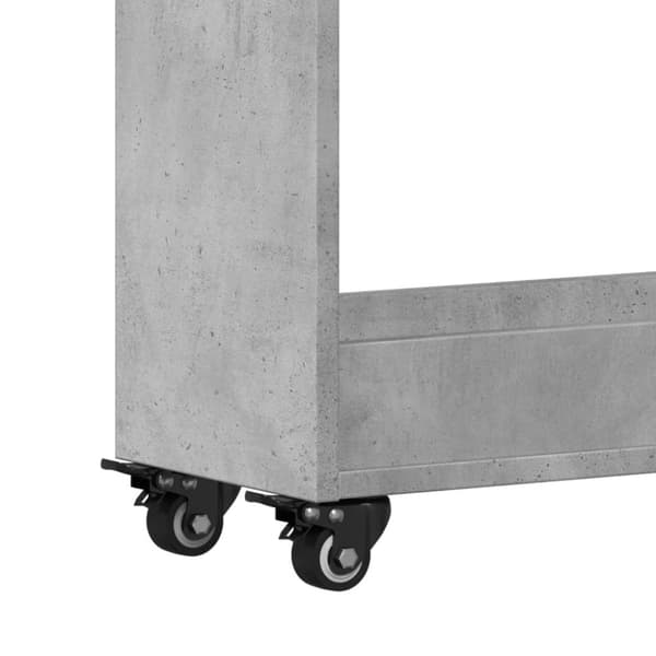 vidaXL skab med hjul 60x22x79 cm konstrueret træ betongrå