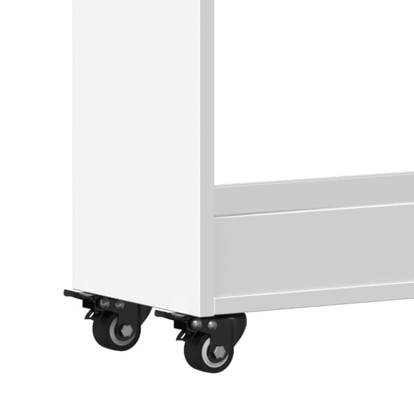 vidaXL skab med hjul 60x22x79 cm konstrueret træ hvid